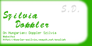 szilvia doppler business card